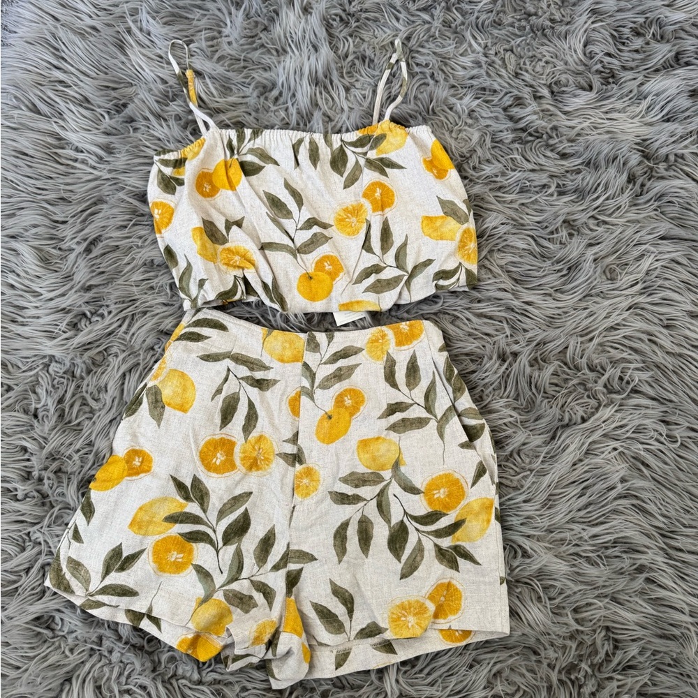 Z Supply Citrus Print Women's Shorts Set